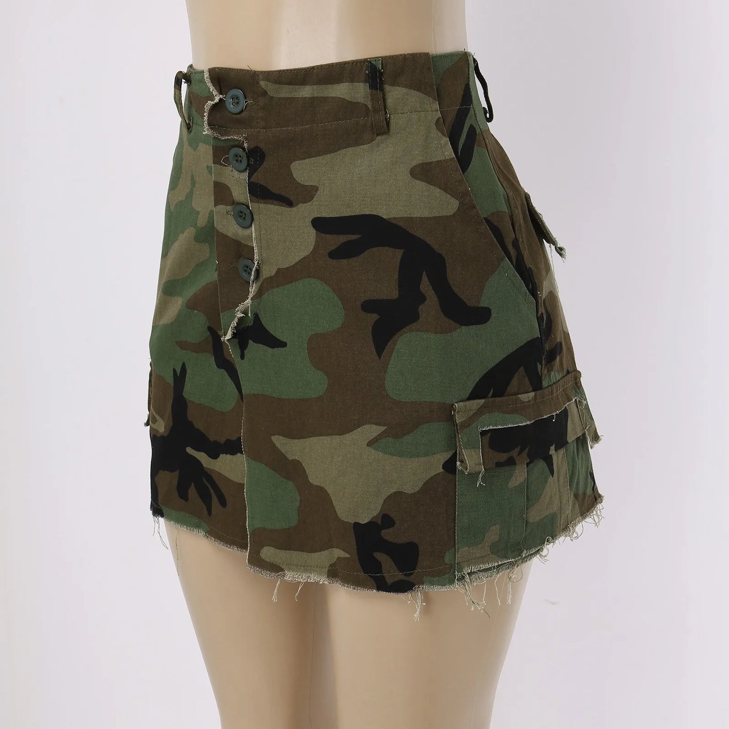 Playful Camouflage Pocket Skirt for Women
