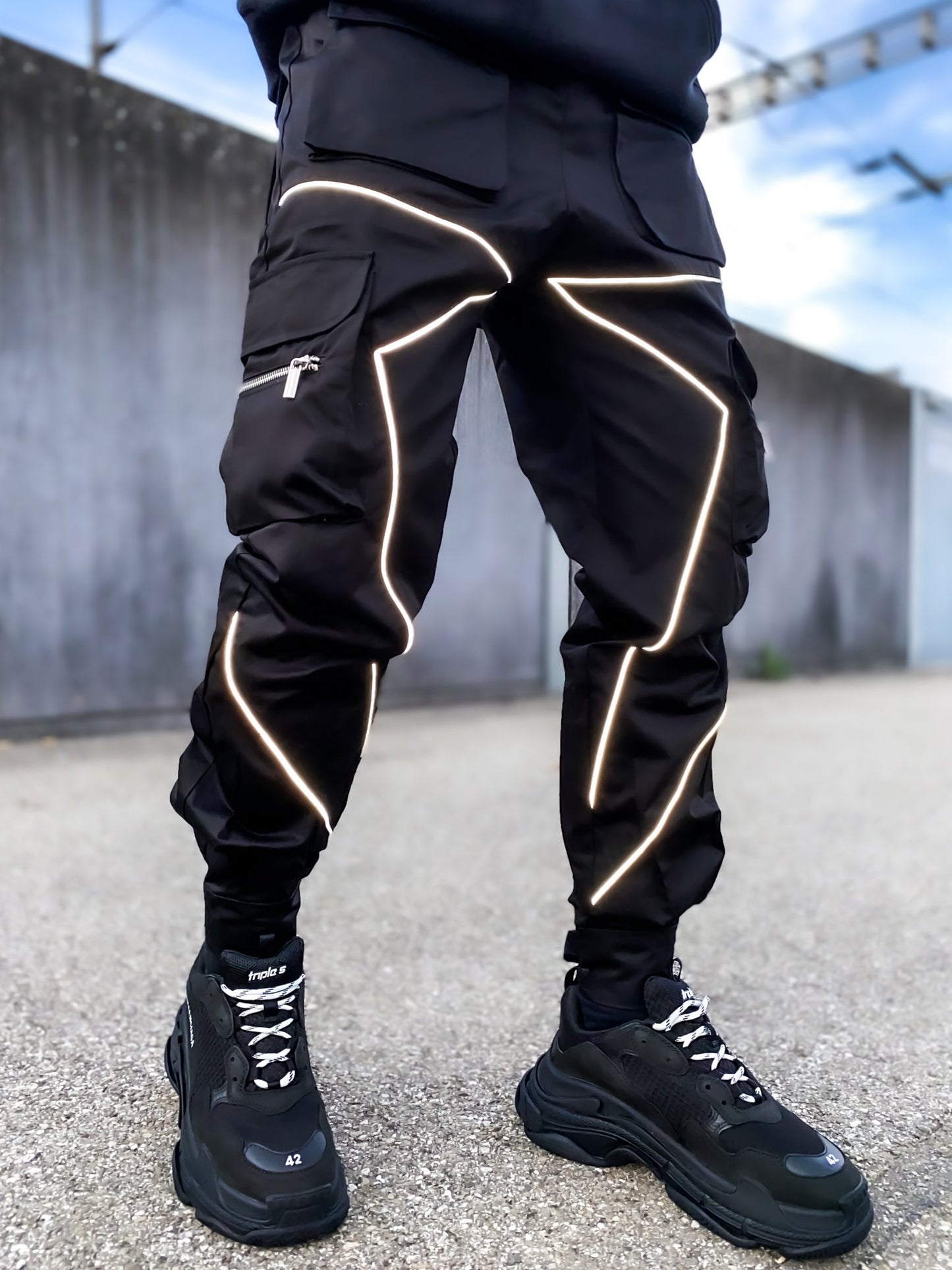 Korean Trendy Multi-Bag Overalls for Men
