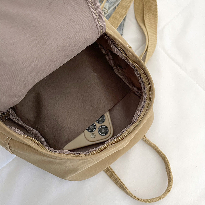 Trendy Mini Backpack for Girls - Korean Style Canvas Bag