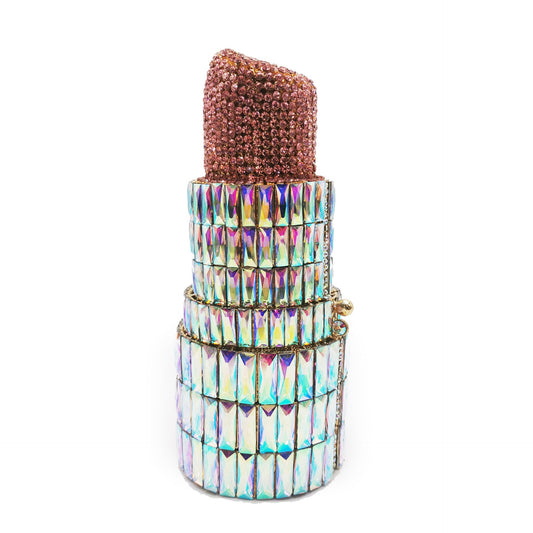 Playful Diamond 3D Lipstick Clutch Purse