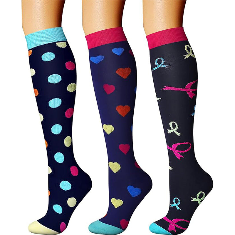 Sports Compression Socks - Long Tube Calf Socks for Skipping Rope and Cycling