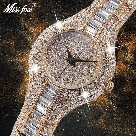 30mm Luxury Rhinestone Women's Watch - Shockproof & Waterproof
