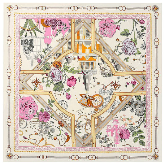Architectural Rose - Harajuku Style Square Scarf