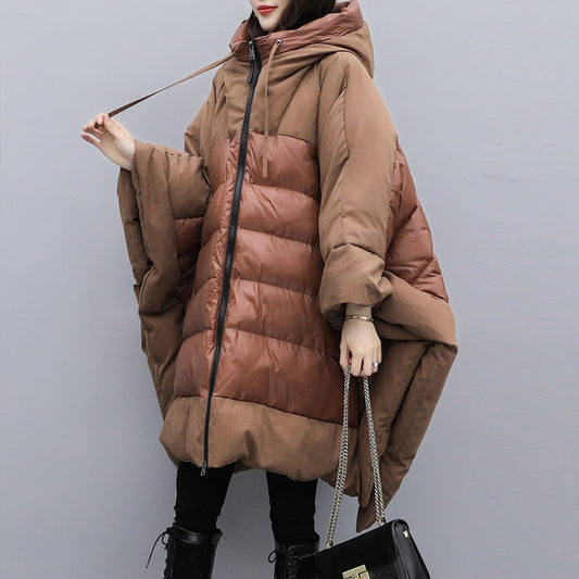 Harajuku Style Women's Thickened Brown Cloak Jacket
