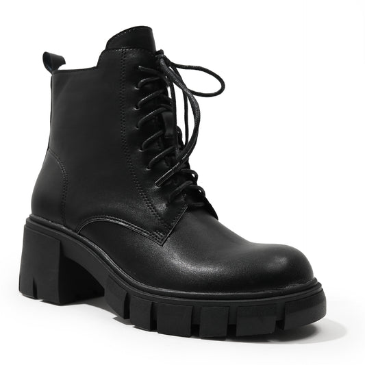Playful Short Boots with Thick High Heels