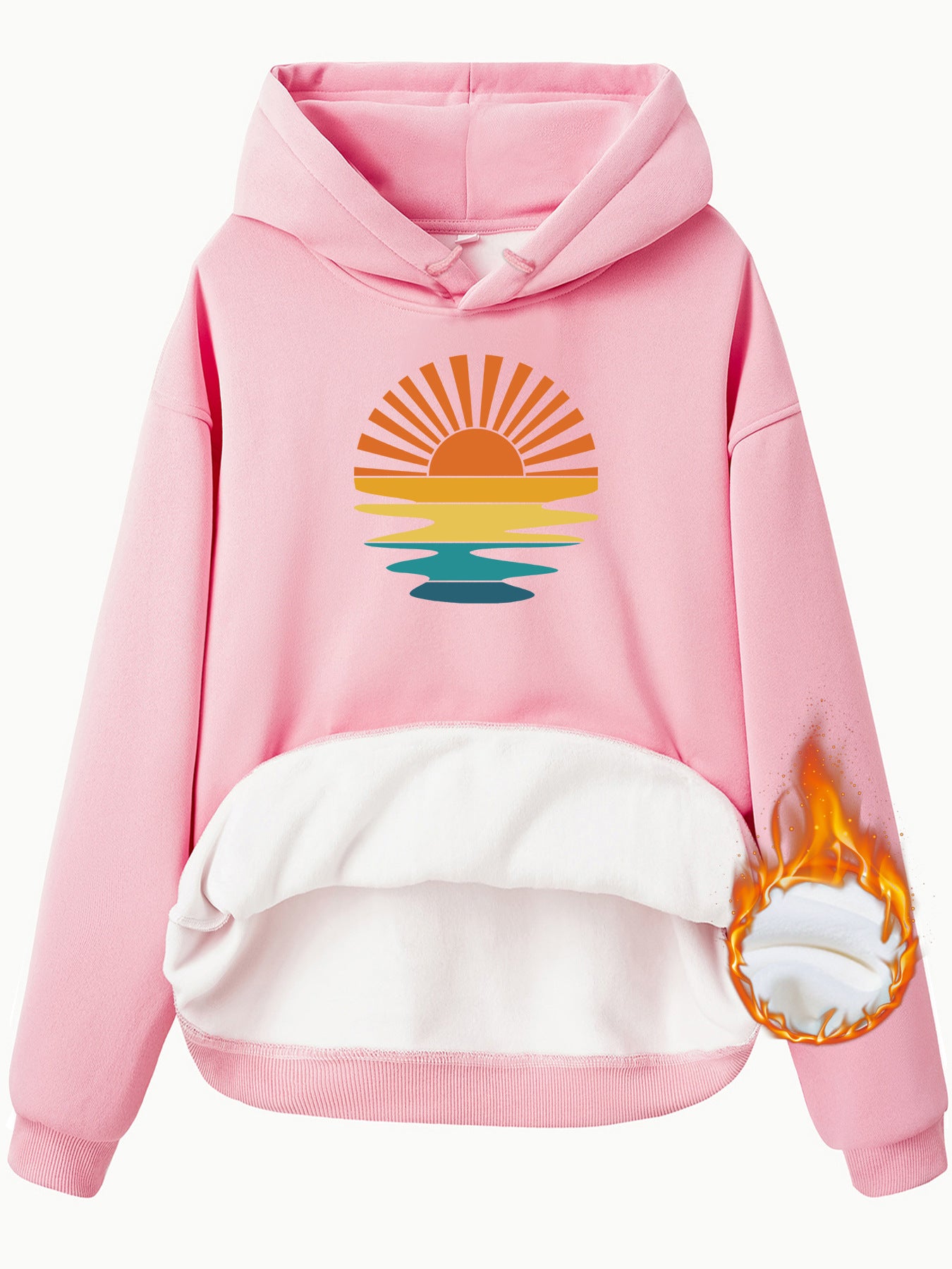 Sunrise Printed Hooded Sweatshirt