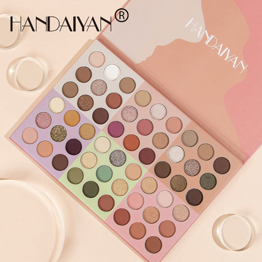 54 Color Playful Eyeshadow Palette - Earthy & Sparkly