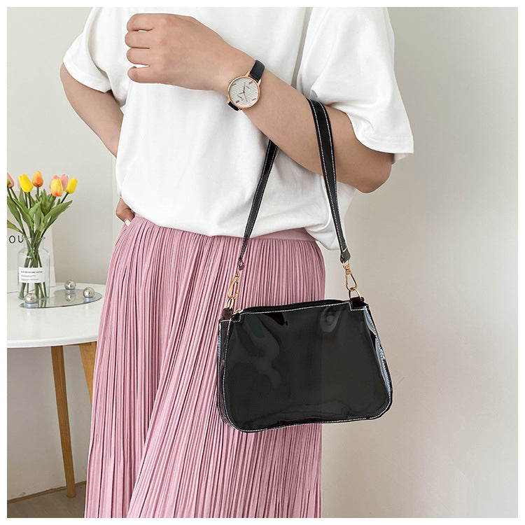 Transparent Jelly Baguette Bag - Harajuku Style