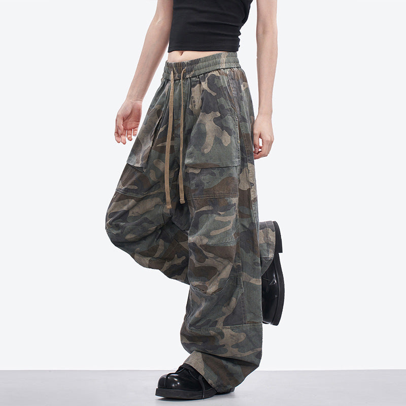 Loose Wide Leg Camouflage Casual Pants