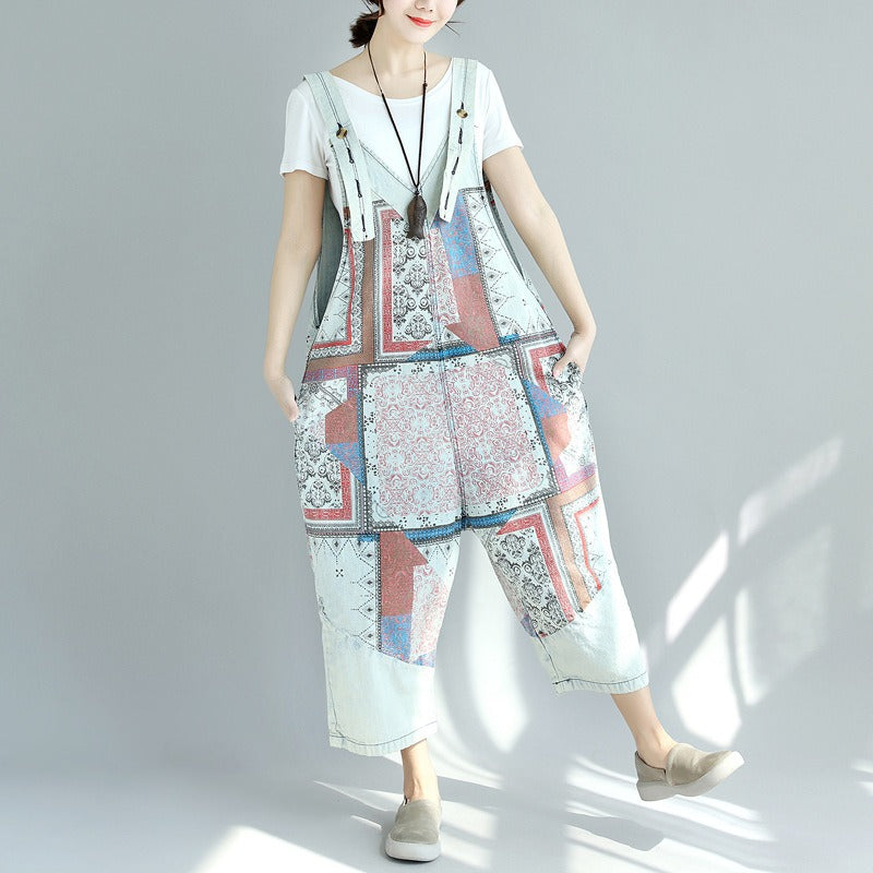 Vintage-Inspired Plus Size Denim Overalls