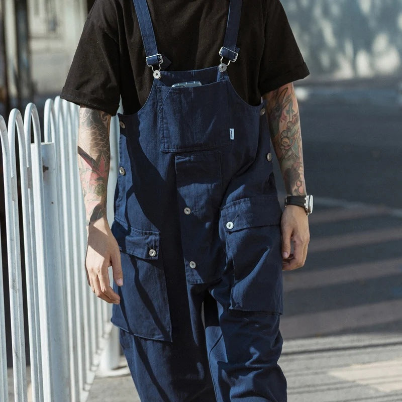 Men's Harajuku Style Casual Jumpsuit with Suspenders