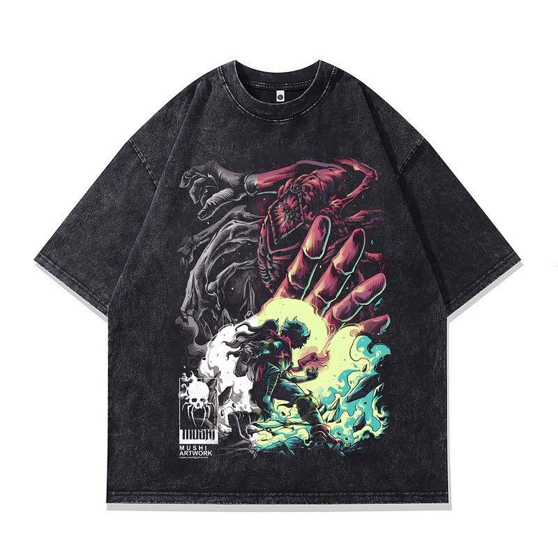 Harajuku Style Oversized Hip Hop Print T-Shirt