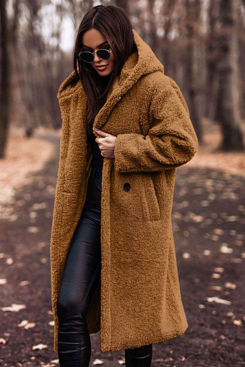 Harajuku Style Long Sleeve Woolen Women's Coat