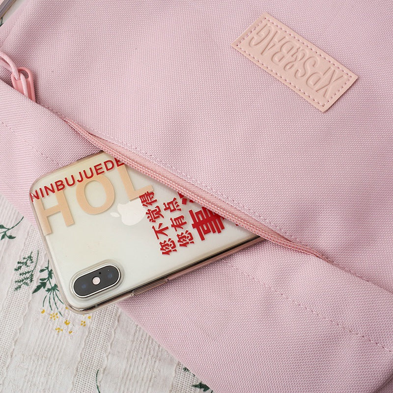Harajuku Style Canvas Bag - Large Capacity Plaid Cloth Bag
