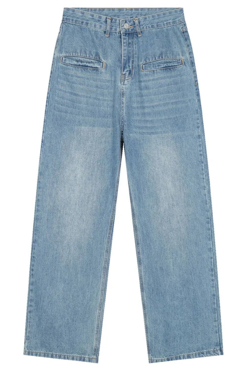 Playful Front Pockets Baggy Jeans