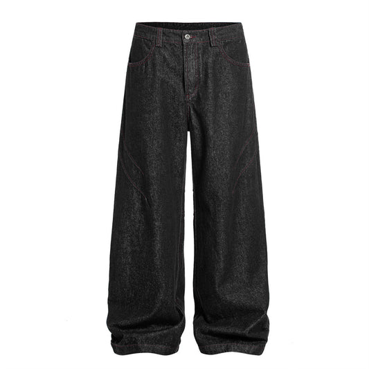 Harajuku Style Loose Wide-Leg Denim Trousers
