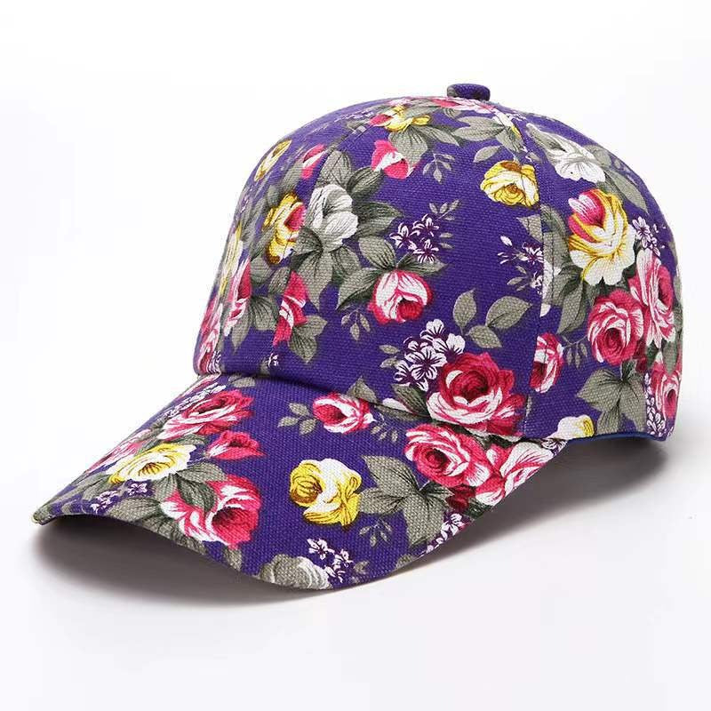 Floral Peony Baseball Cap - Harajuku Style