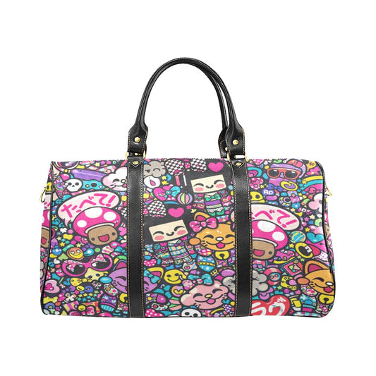 Harajuku Pop Parade Travel Bag (Black) Large