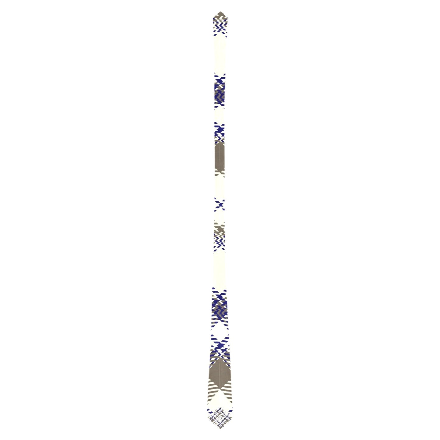 Custom Peekaboo Necktie in Blue Gray White