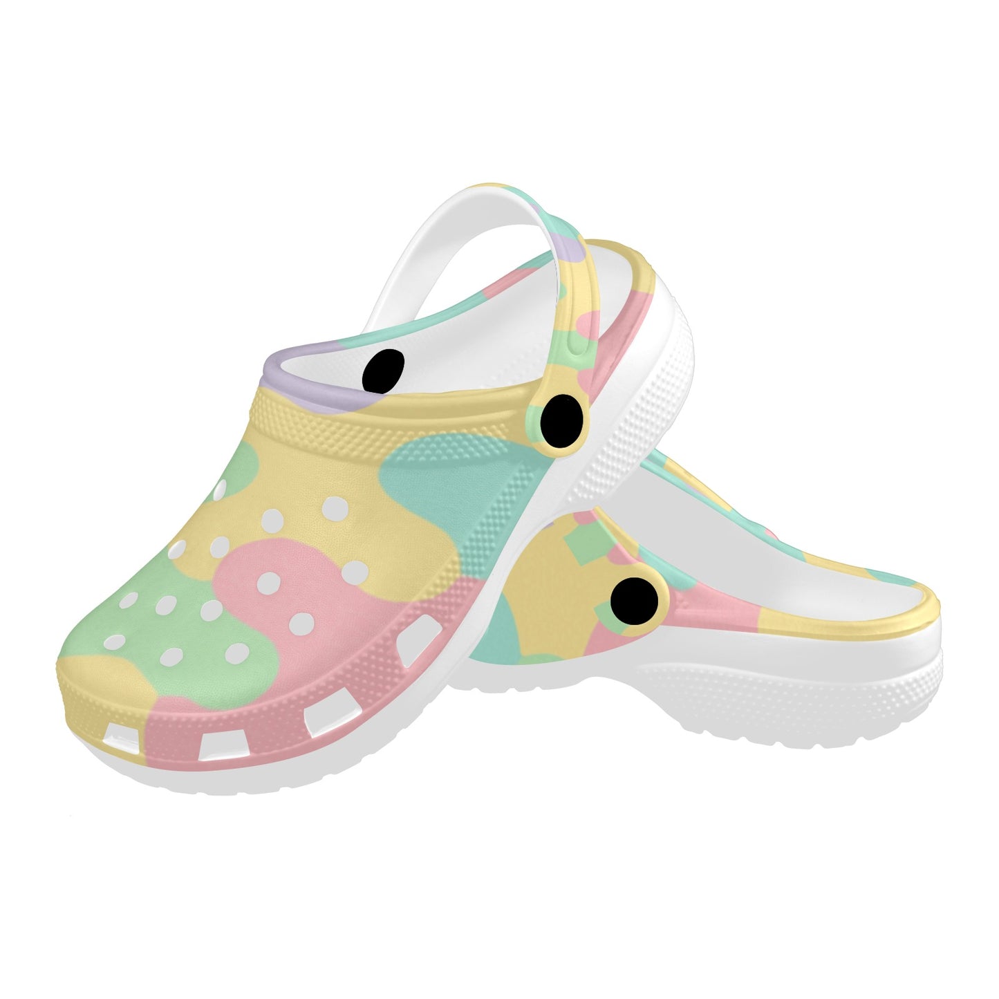 Harajuku Pastel Rainbow Camo Clogs