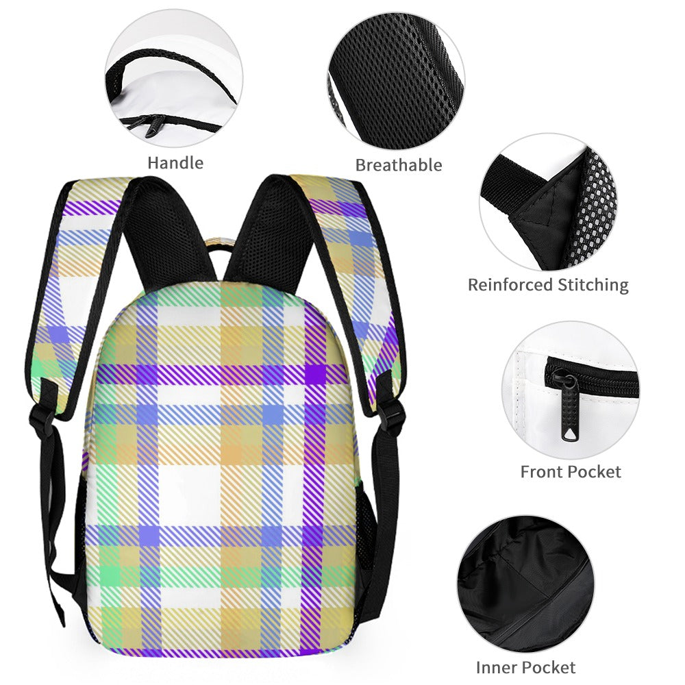 Pastel Backpack Bag Three-Piece Set Combination