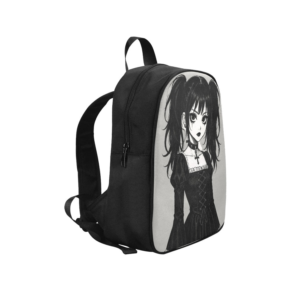Emo Goth Harajuku Girl Canvas Backpack