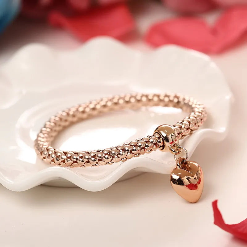 3 Pcs/Set Crystal Owl Heart Charm Bracelets