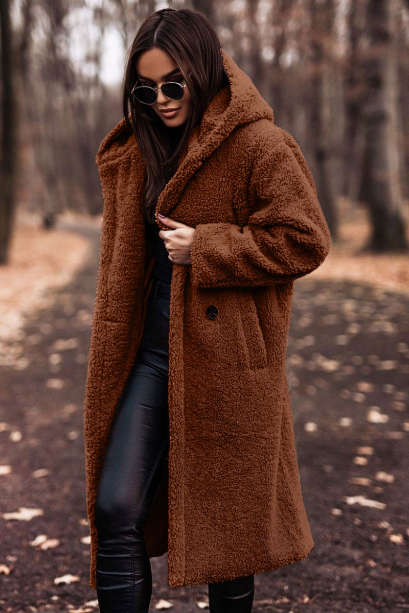 Harajuku Style Long Sleeve Woolen Women's Coat