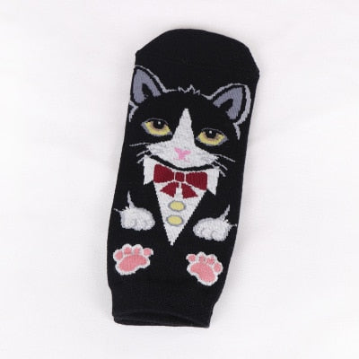 Kawaii Cartoon Cat & Dog Women’s Short Socks