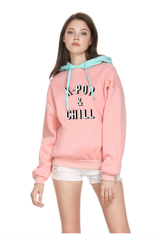 Pink Warm Fleece K-Pop Hip Hop Hoodie