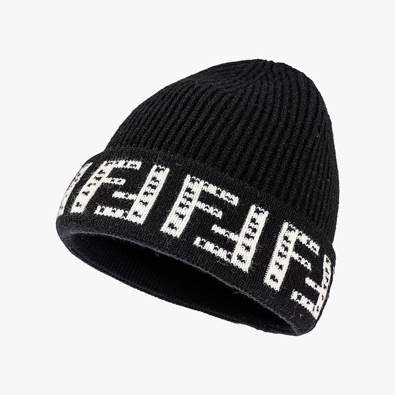 Harajuku Style Letter Beanie Hat for Women
