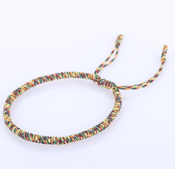 10pcs Multi Color Tibetan Buddhist Good Luck Charm Bracelets