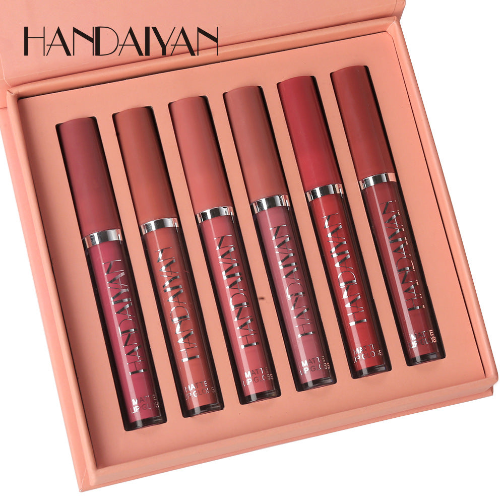 Harajuku Inspired 6-Piece Lip Gloss Set - Matte Finish Gift Box