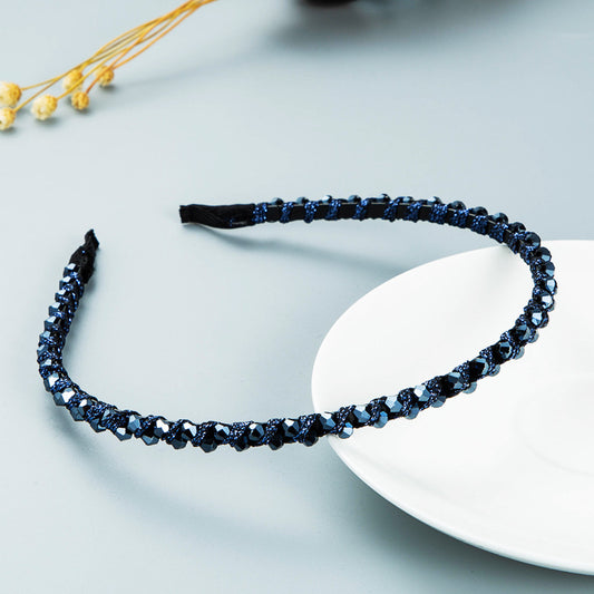 Winding String Crystal Headband - Super Flash Hair Accessory