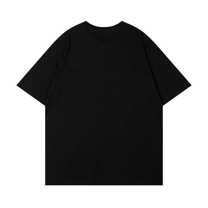 Graffiti Rabbit Print Short Sleeved Shirt — Harajuku Style Street Tee