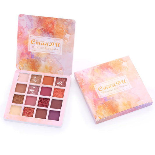 16 Vibrant Shades of Waterproof Shiny Eyeshadow