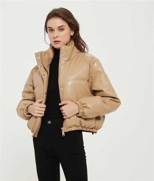 Harajuku Style Imitation Fur Cotton Jacket for Women