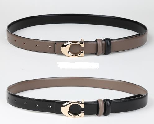 Versatile Genuine Leather Double-Sided Belt for Women