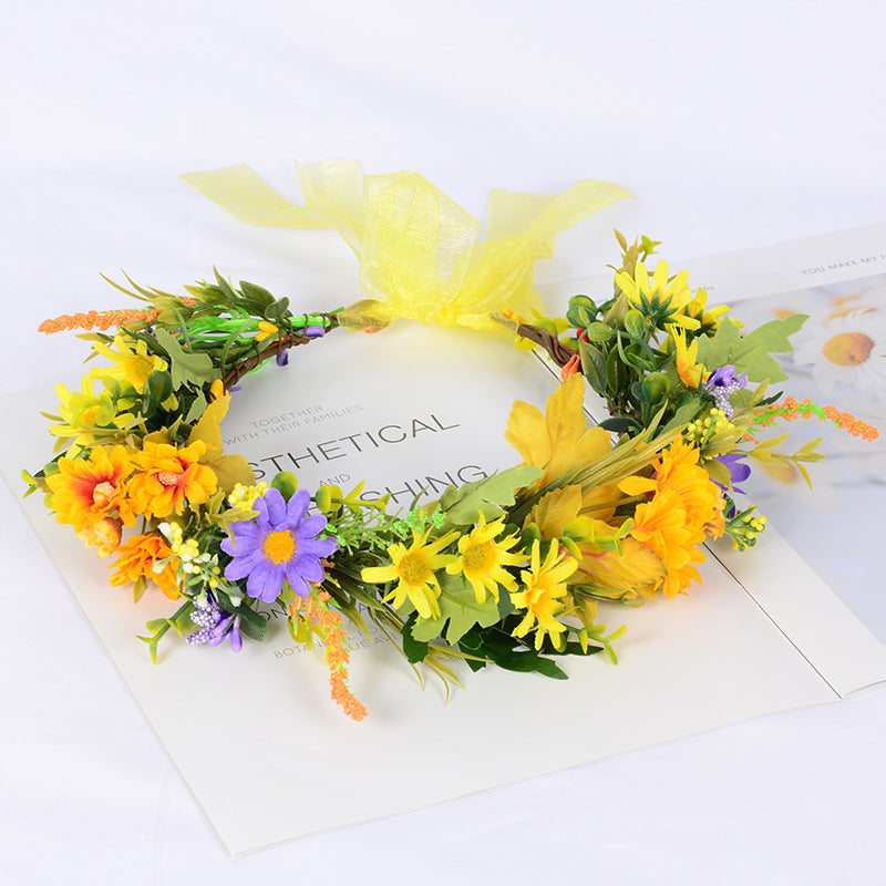 Chrysanthemum Flower Garland Headband