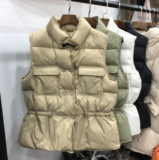 Playful Ultra Light Down Vest for Women - Harajuku Style