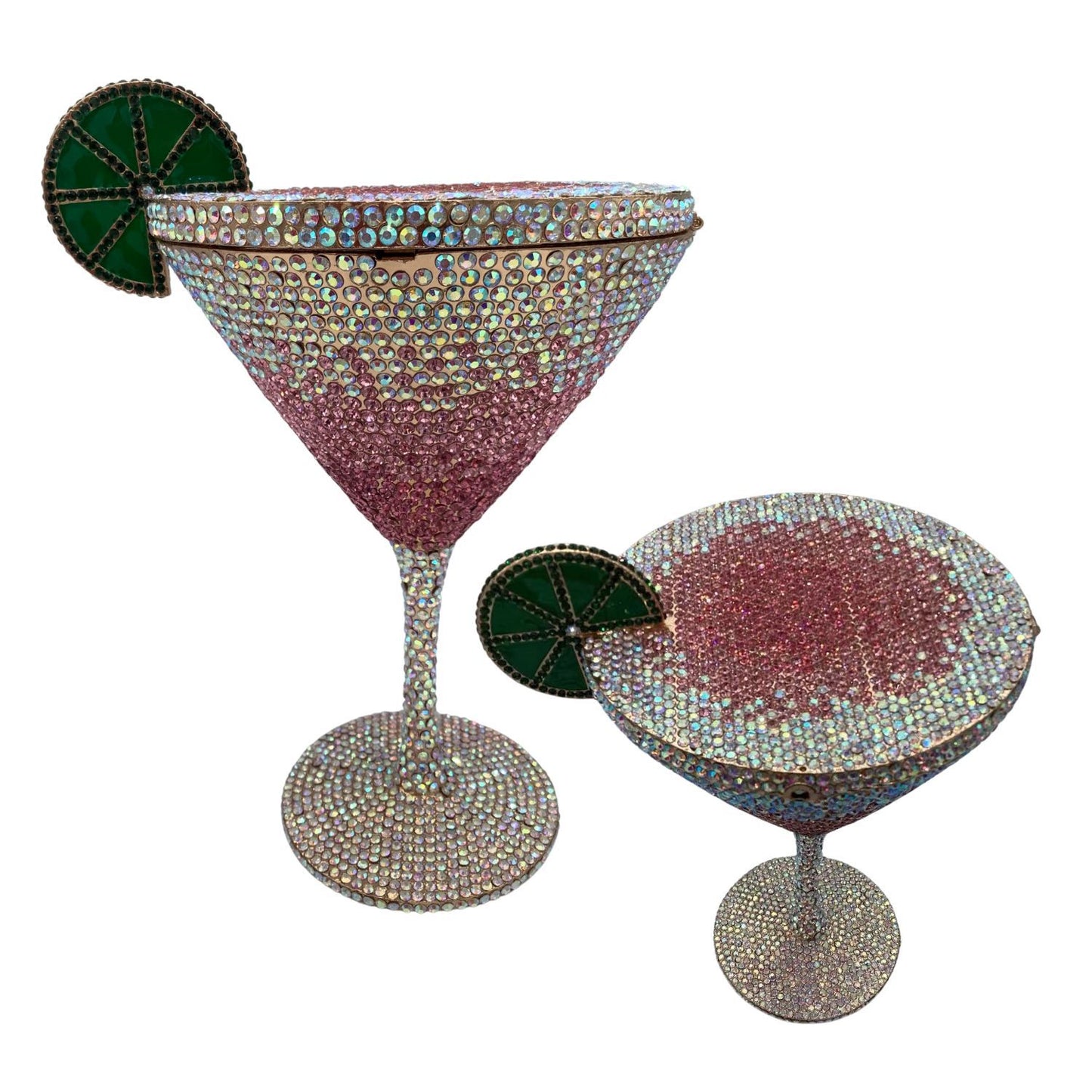Diamond Studded Cocktail Tall Cup Handheld Bag