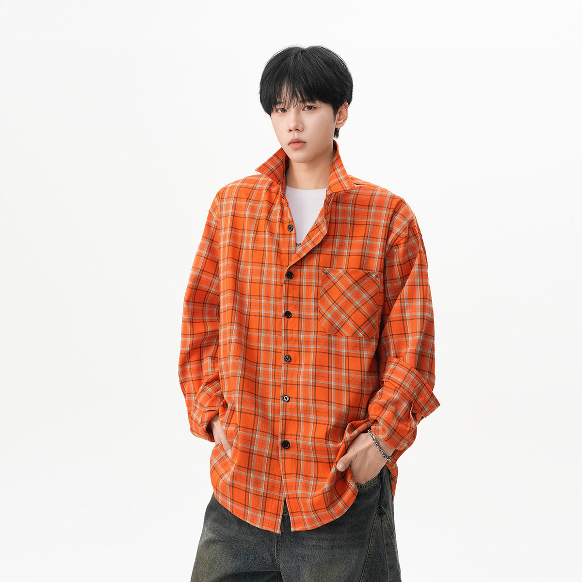 Retro Plaid Long Sleeved Casual Sunscreen Jacket
