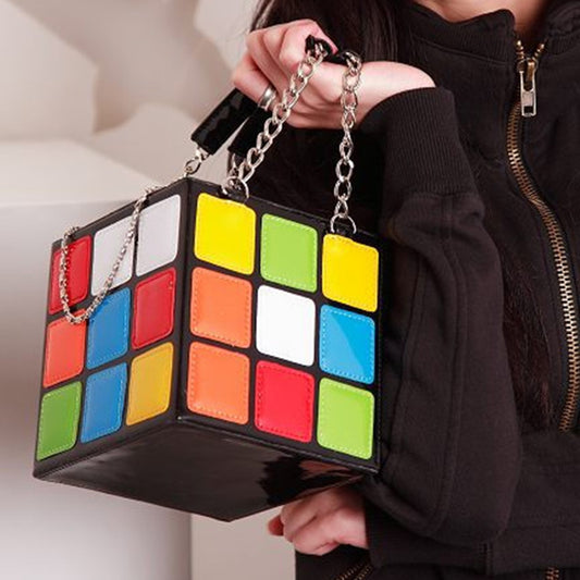 Chic Rubik's Cube Handbag – Harajuku Style Tote for Women