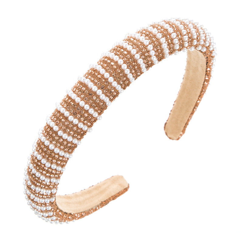 Full Diamond Pearl Rhinestone Headband