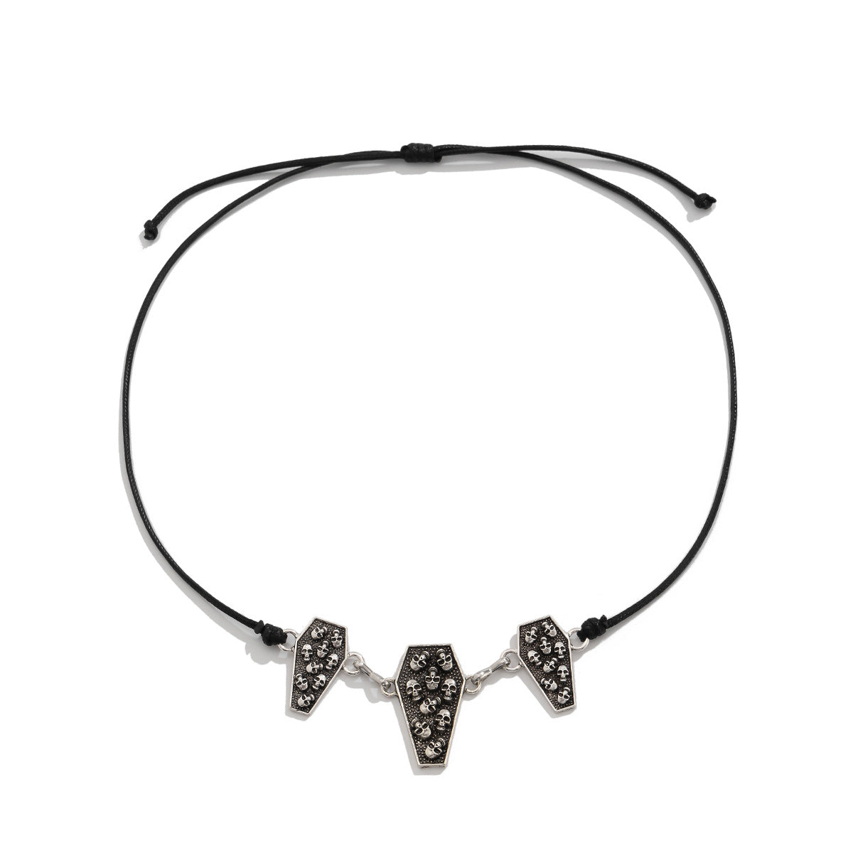 Skull Coffin Necklace with Irregular Chain