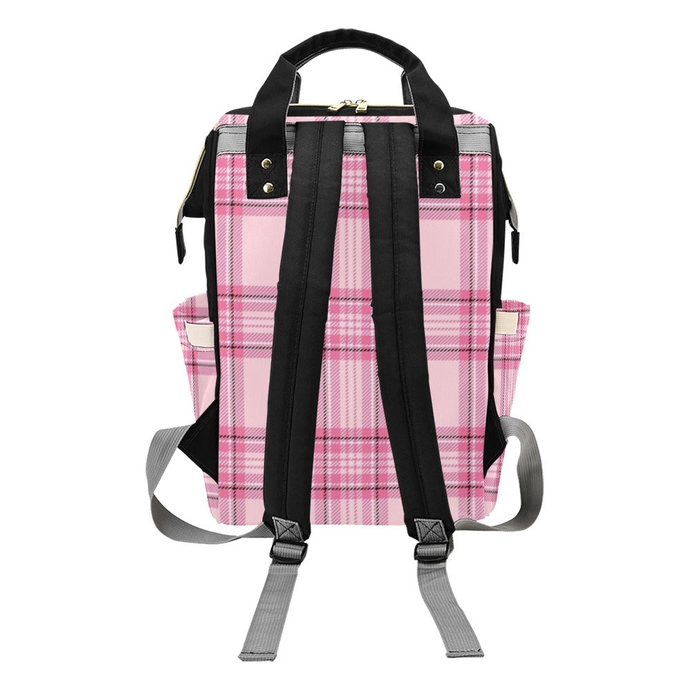 Pink Plaid Harajuku Backpack