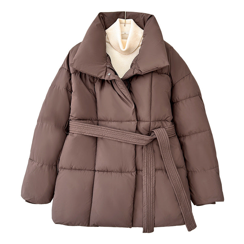Harajuku Style Winter Thick Stand Collar Parka for Women