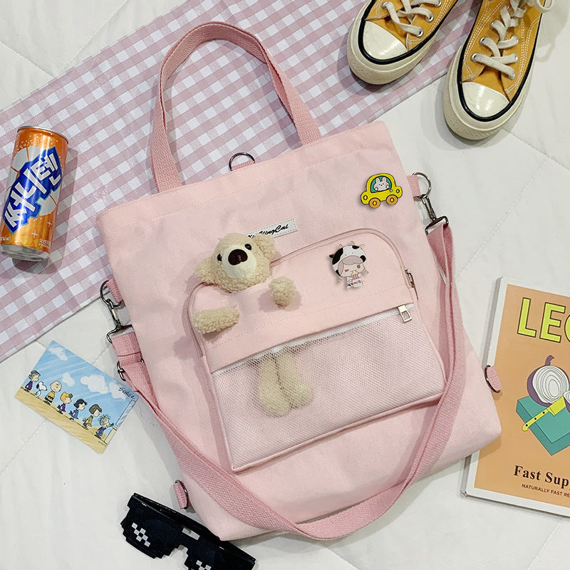 Bear Doll Multi-Purpose Canvas Bag – Harajuku Style