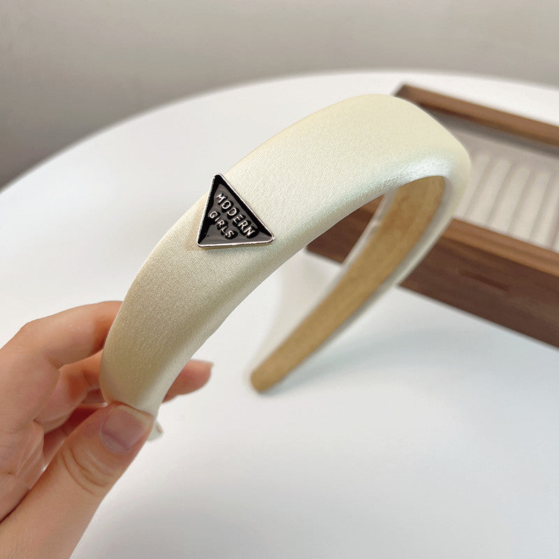 Thick Sponge Triangle Headband - Mercerized Satin