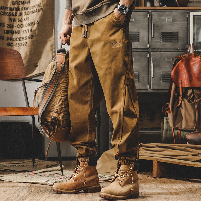 Harajuku Style Oversized Retro Work Pants for Men